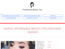 Tablet Screenshot of professionalbeautytips.com